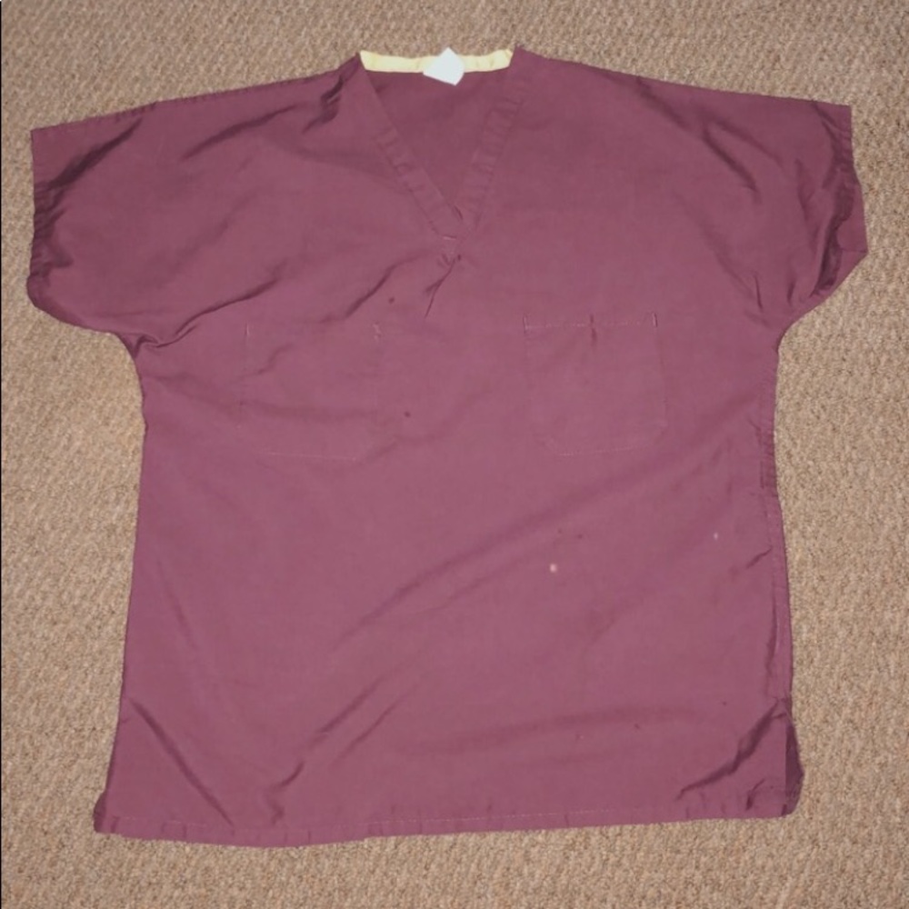 Maroon Medium Scrub Shirt